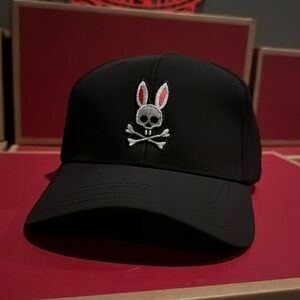 Black psycho bunny strap back